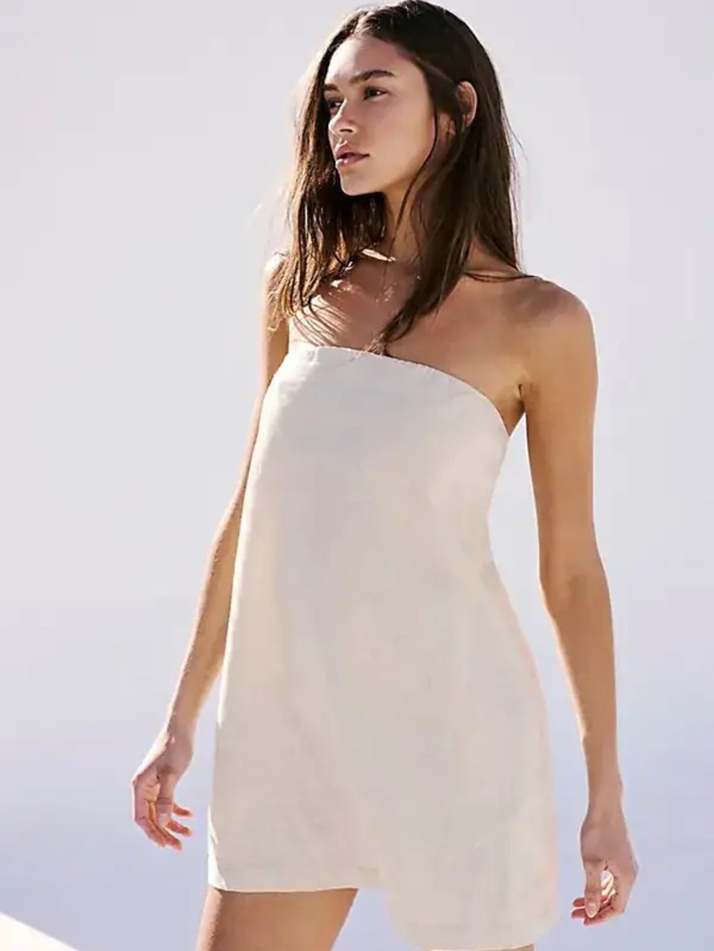 NWT Free People Women’s Essentially The Best Cotton-Linen Mini Dress; Size XL - Picture 2 of 10